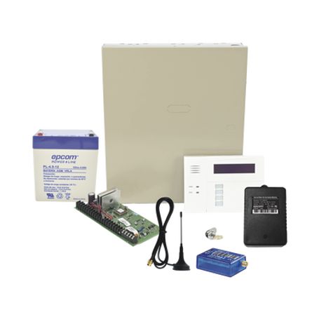 (1 Ano Datos Ilimitado Incluido)  Kit Vista48la Con Comunicador Mini012g Teclado Gabinete Bateria Y Transformador