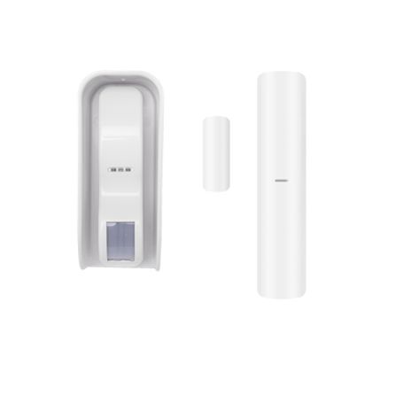 sensor de movimiento tipo cortina 100 exterior alimentado por baterias doble tecnologia mw pir compatible con axpro incl