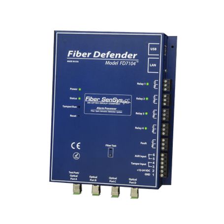 sensor de seguridad perimetral por fibra óptica sensitiva  4 zonas  800 metros máximo por zona