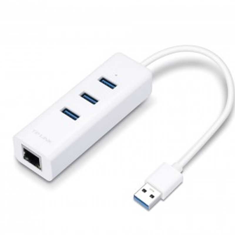 Adaptador USB 2 en 1 con Hub de 3 Puertos USB 3.0 y Adaptador Ethernet Gigabit (UE330) TL1 
