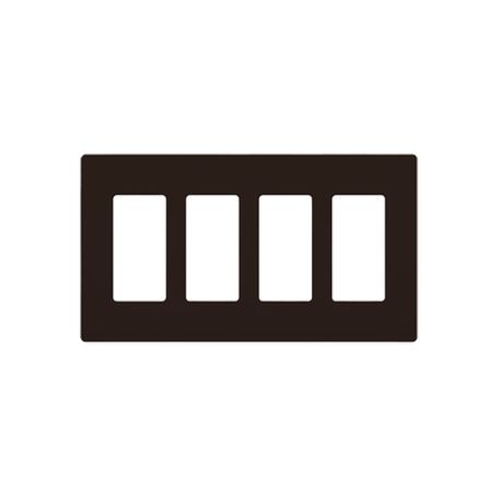 placa de pared color café 4 espacios