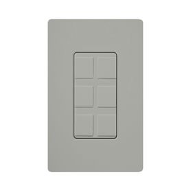 placa de 6 puertos color gris