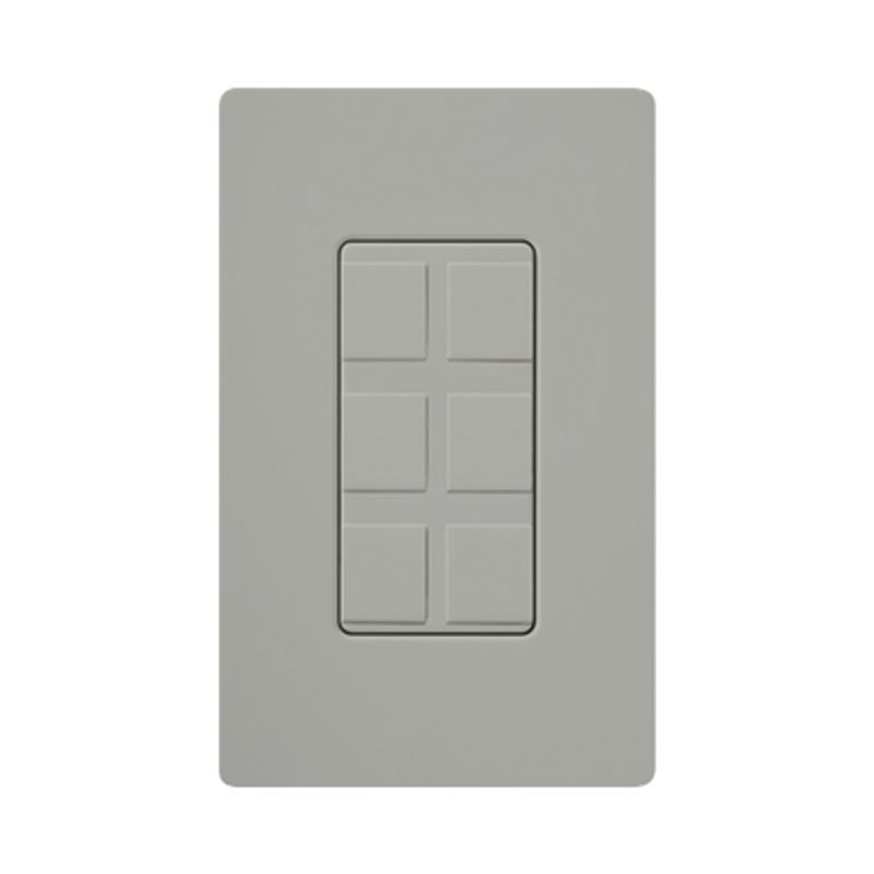 Placa De 6 Puertos Color Gris