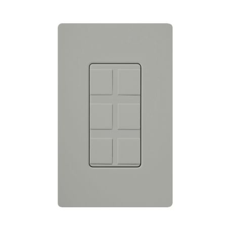 placa de 6 puertos color gris