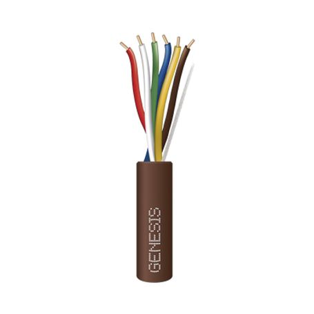 cable en bolsa de 76 metros   cable de cobre  6x20 awg  tipo cl2  para interior  color café  para aplicaciones de alarmas de in