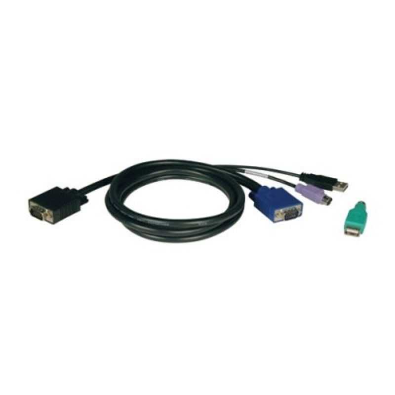 Cable para switch TRIPPLITE Negro VGA VGA PS/2 USB Macho/Macho TL1 