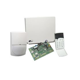 panel de alarma hibrido de 4 a 8 zonas soporta zonas inalámbricas funciones de control de acceso incluye teclado de leds y dete