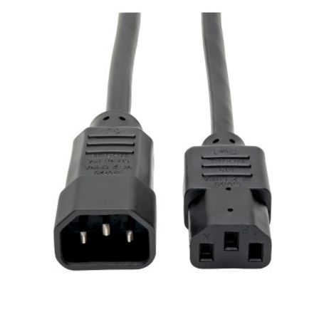 Cable de Alimentación para P004001 PDU C13 a C14  10A 250V 18 AWG 30.5 cm 1 pie Negro TL1 