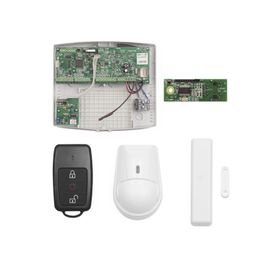 kit  alarma hibrido  pir contacto magnetico inalambricos y adaptador ethernet 