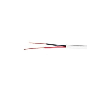 cable de 2 conductores calibre 22 con forro blanco para aplicaciones en alarmas control de acceso interfonos y tv porteros