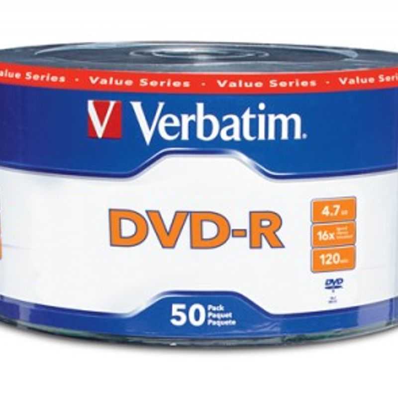 DVDR VERBATIM  DVDR 50 piezas 120 min TL1 