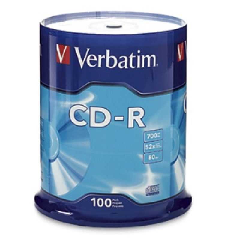 Disco CDR VERBATIM  CDR 700 MB 100 52x 80 min TL1 