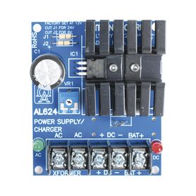 fuente de alimentación lineal tipo circuito impreso para 6 12 y 24 vcc con capacidad de respaldo basado en baterias10374