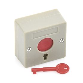 botón de pánico a prueba de fuego  restablecimiento con llave  tamano compacto para fácil instalación 164011