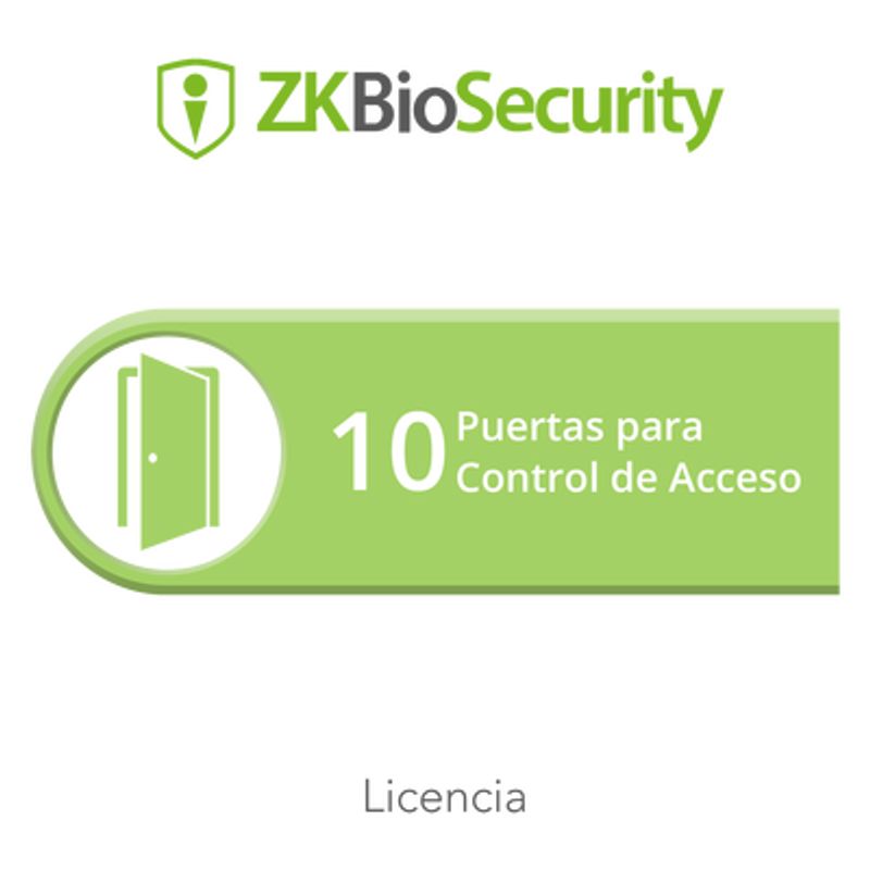 Licencia Para Zkbiosecurity Permite Gestionar Hasta 10 Puertas Para Control De Acceso