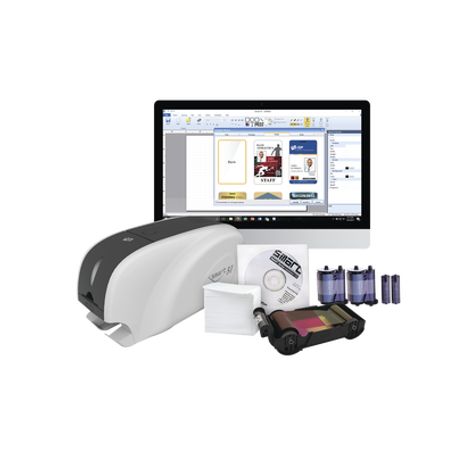 Kit Impresora De Tarjetas Pvc/ Una Cara /incluye 2 X Ribbons 100 Tarjetas Pvc Software Kit Limpieza Garantia 3 Anos Mascara De S