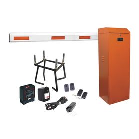 kit completo barrera izquierda xbf naranja  3m  incluye sensor de masa transformador lazo ancla fotoceldas y 2 controles inalám