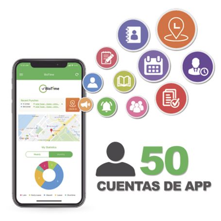 licencia para realizar checadas de asistencia desde smartphone app con envio de fotografia y ubicación por gps  compatible con 