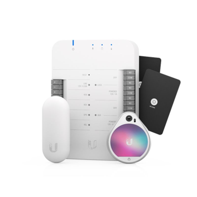 Unifi Access Kit De Inicio Con Hub Reader Pro Reader Lite Y 20 Tarjetas Para Acceso A Una Sola Puerta