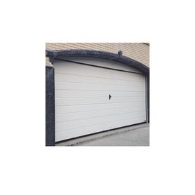 puerta de garage de alta calidad lisa color blanco 14x8 pies  aislada estilo americana195057