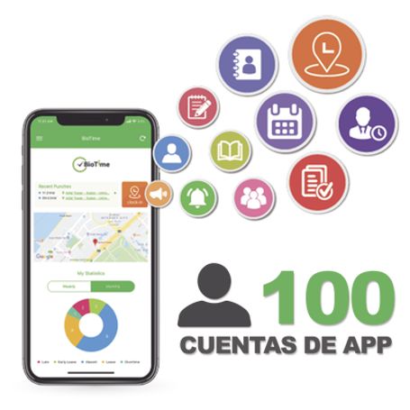 licencia para realizar checadas de asistencia desde smartphone app con envio de fotografia y ubicación por gps  compatible con 