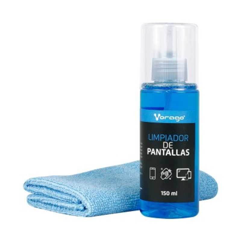 Limpiador de Pantallas Vorago CLN109 150ML con franela Microfibra. TL1 