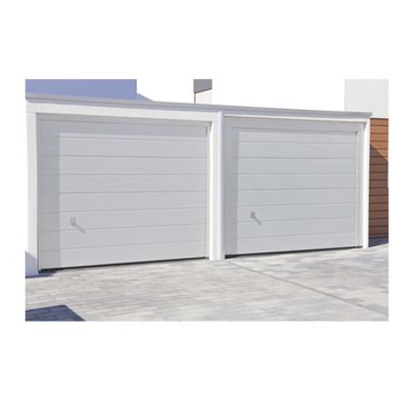 puerta de garage de alta calidad lisa color blanco 18x8 pies  aislada estilo americana195062