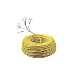 bobina de cable de 305 metros color amarillo compuesto por  6 x 22 awg blindados 4 x 18 awg 4 x 22 awg y 2 x 22 awg para aplica