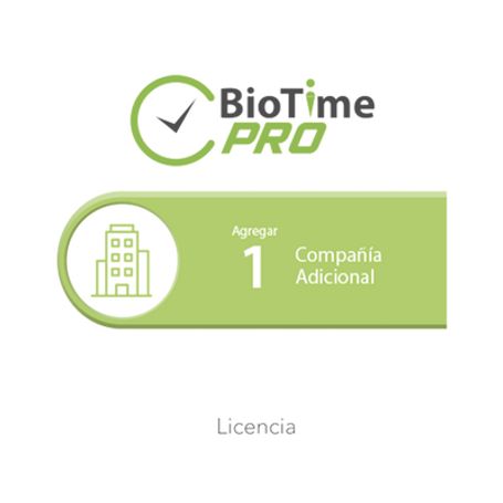 Software De Gestión Centralizada De Asistencia Biotimepro Licencia Para Agregar 1 Compania Adicional