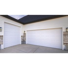 puerta de garage de alta calidad color blanco 18x8 pies  aislada estilo americana  cuadro corto205076