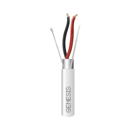 Bobina De 305 M De Cable 4x22 Awg Blindado Riser Plenum De Color Blanco Para Aplicaciones De Audio Seguridad Y Control