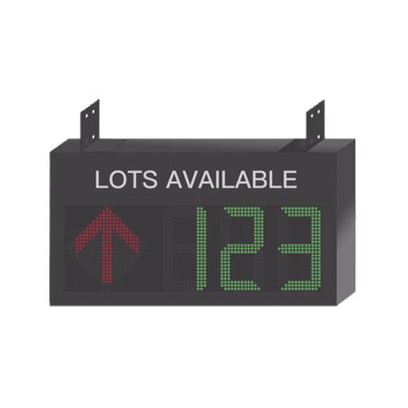 Guia De Estacionamiento Interior / Ideal Para Pasillos Y Áreas De Control De Estacionamientos / Rs485 Rj45 / Indicador Numérico 