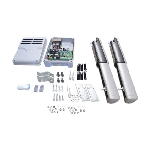 kit de brazos para automatizar portones vehiculares abatibles de 2 hojas  3 m  400 kg  uso residencial  compatible con respaldo