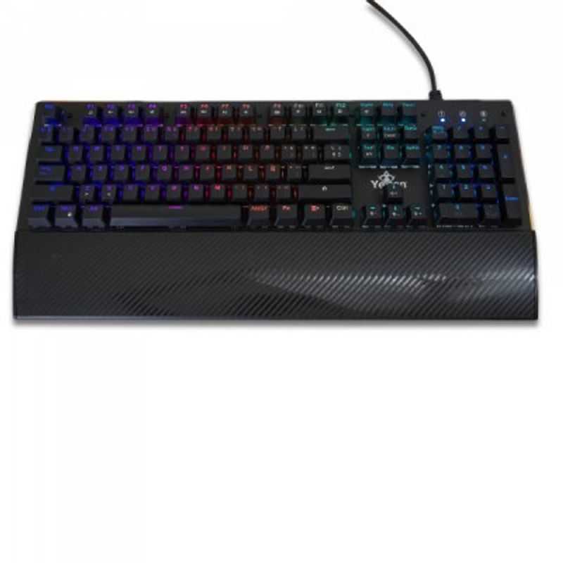 Teclado Gamer YEYIAN YAT1801 FLARE Serie 2000 MECANIC Switch Azul RGB TL1 