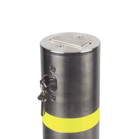 Bolardo Desmontable De Acero Inoxidable De 900 Mm De Altura / Ideal Para Aplicaciones De Delimitaciones Vehiculares Y Peatonal Bolardo Desmontable De Acero Inoxidable De 900 Mm De Altura / Ideal Para Aplicaciones De Delimitaciones Vehiculares Y Peatonal
