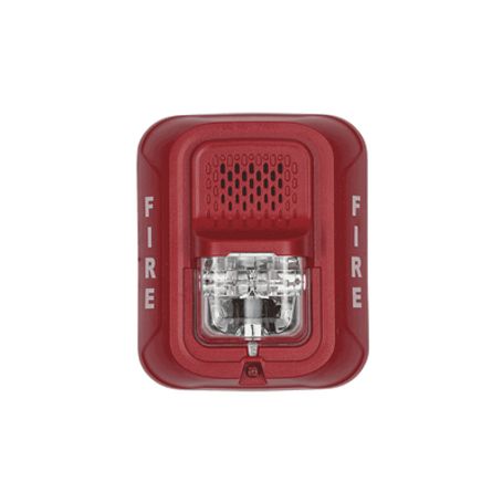 sirena con lámpara estroboscópica a 2 hilos montaje en pared color rojo con configuración estroboscópica seleccionable nuevo di