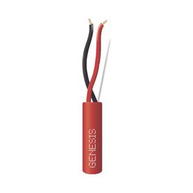 bobina de 152 metros de alambre calibre 18 awg en 2 hilos resistente al fuego color rojo tipo fplr cl2r  cul ft4 para sistemas 