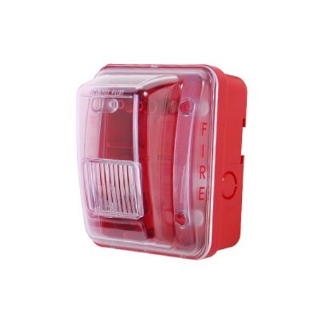 cubierta para instalar sirenas estrobo en exterior compatible con estrobos sirenas hochiki color rojo