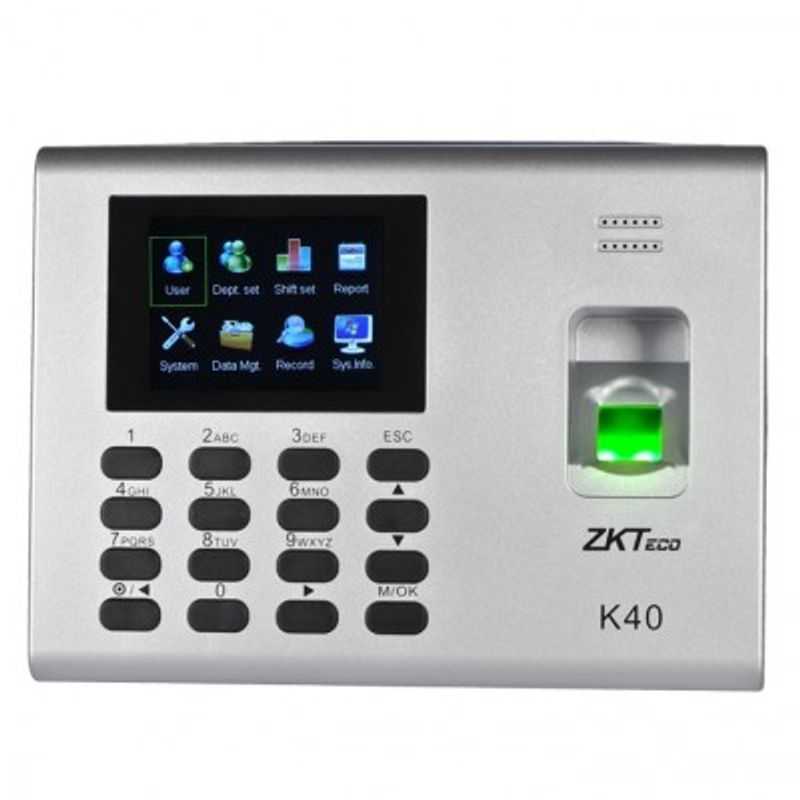 Control de Tiempo y Asistencia ZKTeco ZK K40 USB Gris Si Si TL1 