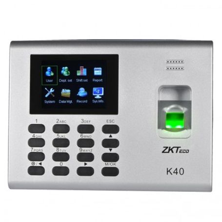 Control de Tiempo y Asistencia ZKTeco ZK K40 USB Gris Si Si TL1 