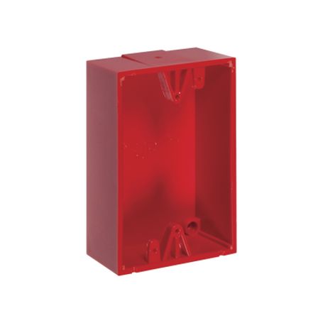 caja trasera de montaje color rojo para estaciones de parada stopper