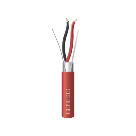 bobina de 305 metros de alambre 2 x 18 awg color rojo tipo fplr para aplicaciones en sistemas de detección de incendio y sistem