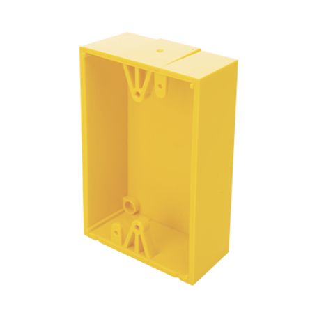 Caja Trasera De Montaje Color Amarillo Para Estaciones De Parada Stopper