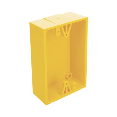 Caja Trasera De Montaje Color Amarillo Para Estaciones De Parada Stopper