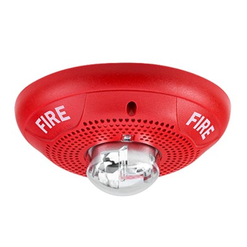 Bocina Con Lámpara Estroboscópica Para Instalación En Techo Con Configuración Estroboscópica Seleccionable Color Rojo Bocina Con Lámpara Estroboscópica Para Instalación En Techo Con Configuración Estroboscópica Seleccionable Color Rojo