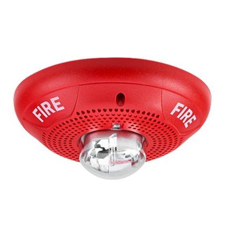 Bocina Con Lámpara Estroboscópica Para Instalación En Techo Con Configuración Estroboscópica Seleccionable Color Rojo Bocina Con Lámpara Estroboscópica Para Instalación En Techo Con Configuración Estroboscópica Seleccionable Color Rojo