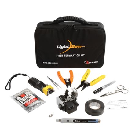 kit de herramienta lightbow para terminación de conectores de fibra óptica prepulidos lcsc monomodo o multimodo89135