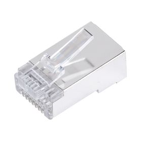 bote con 100 plugs pass through rj45 cat6 blindado chapado de oro a 30 micras para durabilidad extrema165442