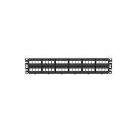 panel de parcheo modular keystone sin conectores de 48 puertos identificación con etiqueta adhesiva 2ur74293