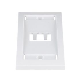 placa de pared vertical ejecutiva salida para 2 puertos minicom con espacios para etiquetas color blanco178241